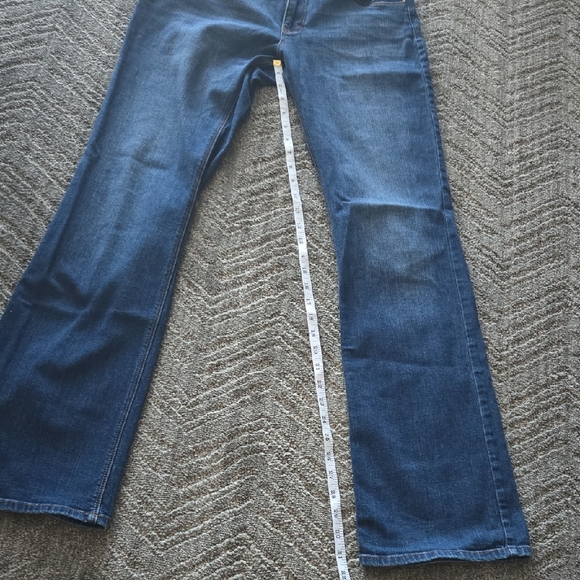 White House Black Market Blue Flare Jeans - Picture 4 of 11